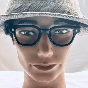 Vintage Tart Optical Bryan Eyeglasses Frames RARE Black Horn Rim